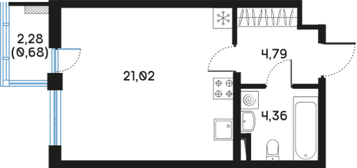 Планировка Студия