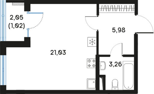 Планировка Студия